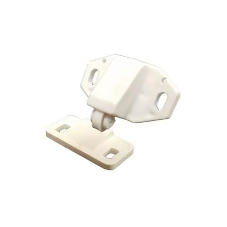 Nylon roller cabinet catch in various finishes, designed for secure cabinet closure, sold individually.