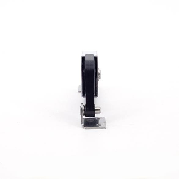 Adjustable spring-loaded lid stay for back panel mounting, made of stainless steel, sold individually.