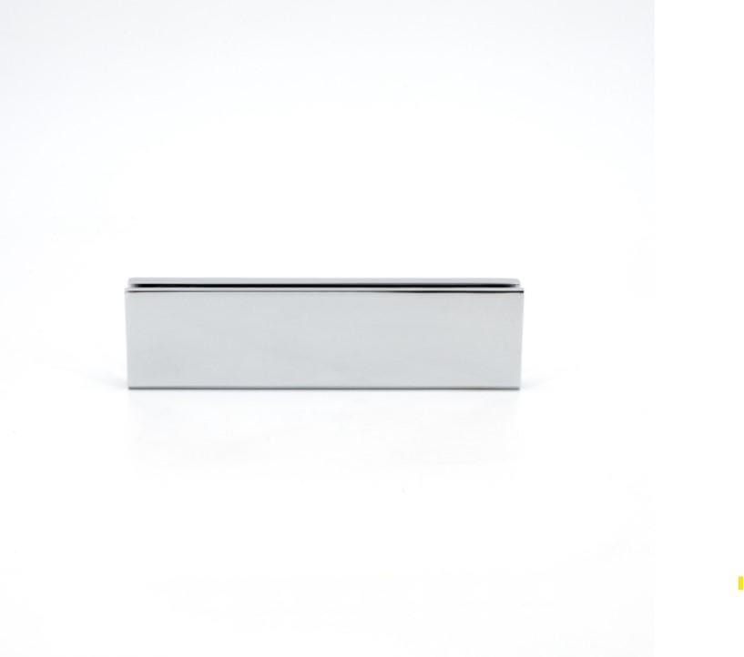 Glass door bracket for Sug-Hes3D-120 concealed hinges, available in multiple finishes, sold individually.