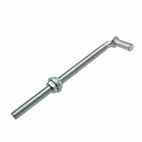 Galvanized 3/4" x 12" J-Bolt or bolt hook for farm gate hinges, sold individually for durable gate installation.