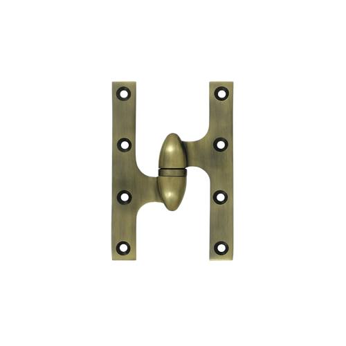 Deltana olive knuckle door hinge with ball bearing, available in various sizes and finishes for full inset doors.