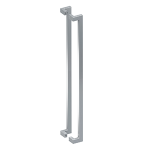 Back-to-back modern offset pulls in various sizes and finishes, sold in a convenient two-pack for stylish doors.
