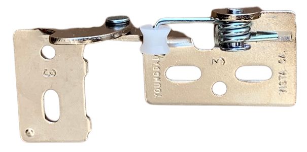 Non Wrap Self Closing Cabinet Hinge - Multiple Finishes - For 1/4" to 5/16" Overlay