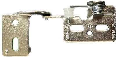 Non Wrap Self Closing Cabinet Hinge - Multiple Finishes - For 1/2" Overlay