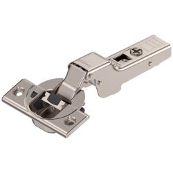 Clip Top Blumotion concealed cabinet hinge for half overlay doors, soft close feature, 110° opening, sold individually.