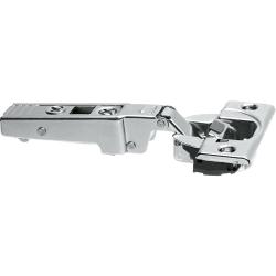 Clip Top Blumotion concealed cabinet hinge for full overlay applications, featuring soft closing and 95° opening. Sold individually.