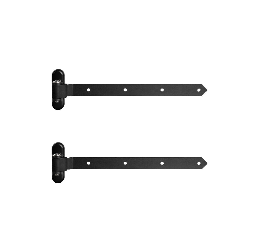 180° 3-way adjustable strap hinges for wooden gates up to 770 lbs, available in multiple sizes and finishes, 2 pack.