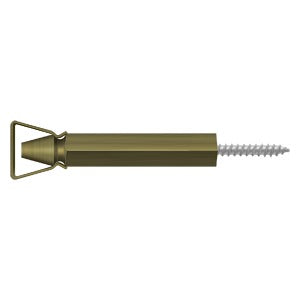 Shutter door holder in various sizes and finishes, designed for secure door positioning, sold individually.