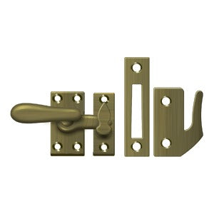 Medium window lock casement fastener with a handle and multiple finishes, ideal for securing windows. Sold individually.