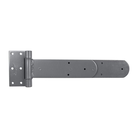 Heavy duty square corner strap hinge for truck or trailer rear doors, 16 inches, available in multiple finishes.