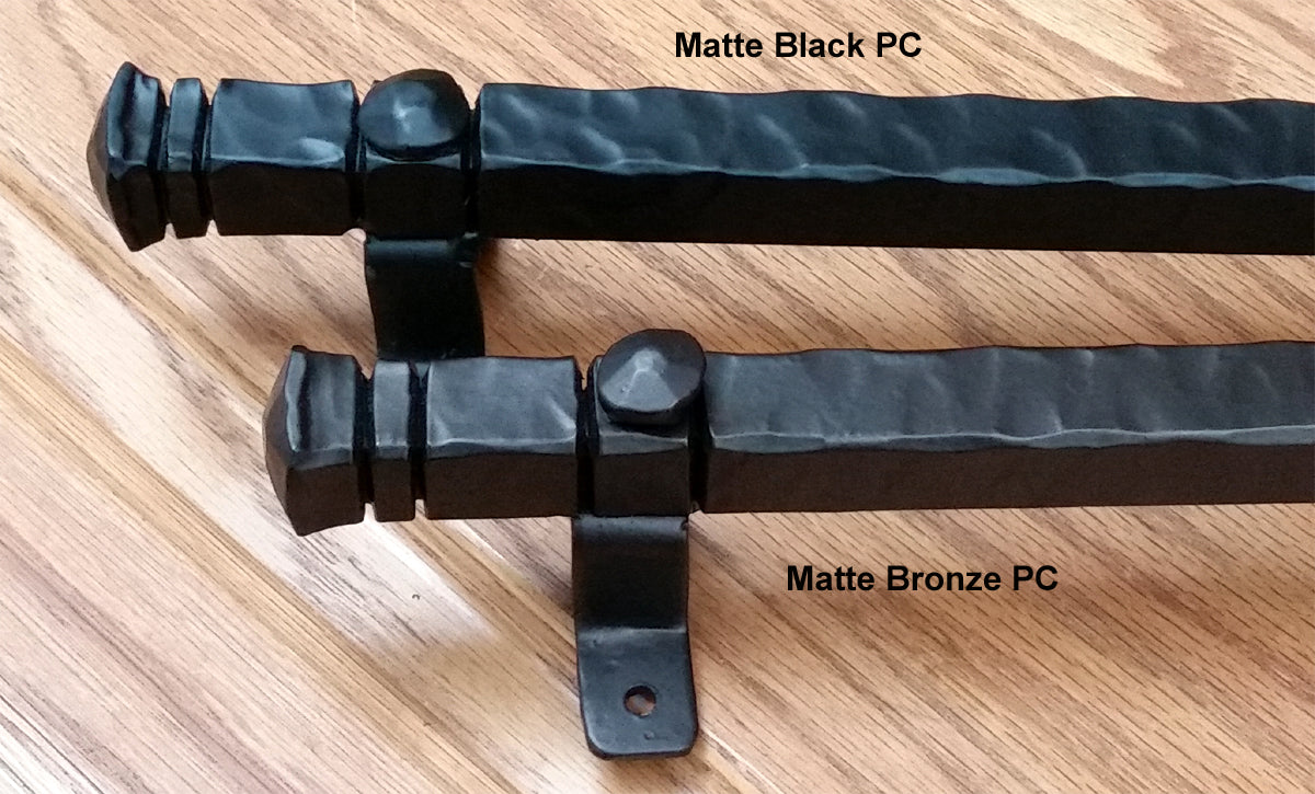 Bridge door pull handle for barn doors, 13 inches, available in matte black and matte bronze finishes. Sold individually.