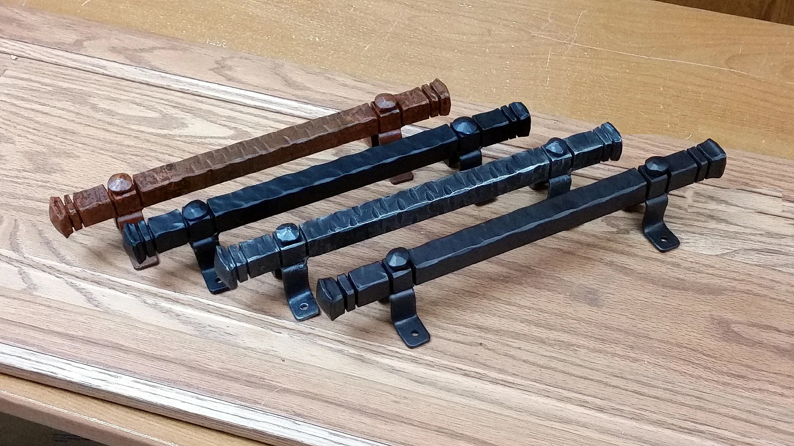 Bridge door pull barn door handle in 13-inch size, available in multiple finishes, sold individually for easy installation.