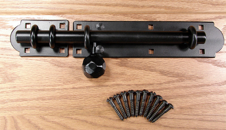 Classic  Heavy Duty  Surface Slide Bolt  with double eyelet & round head screws