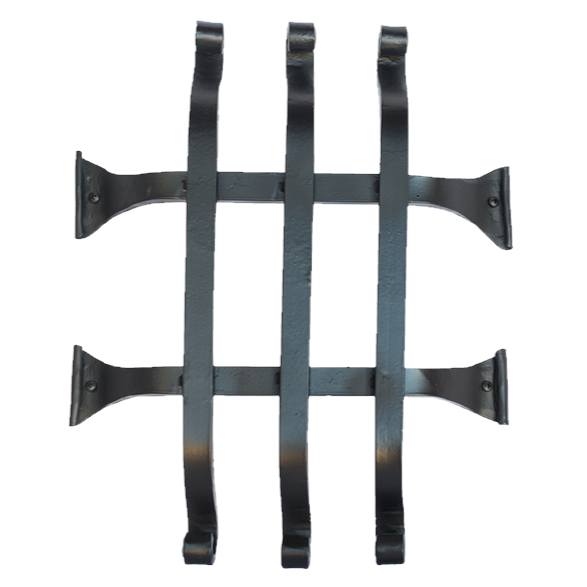 Door And Gate Grilles - Curled Tip Door And Gate Grille - 15" Inch X 12" Inch - 5 Bars - Multiple Finishes Available - Sold Individually