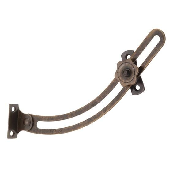 Curved locking lid support stay, 6 1/4 inches, ideal for securing lids in an open position, sold individually.