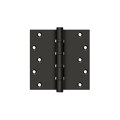 Solid brass commercial ball bearing hinge, 6"x6", square corner, full mortise, available in multiple finishes, 2 pack.