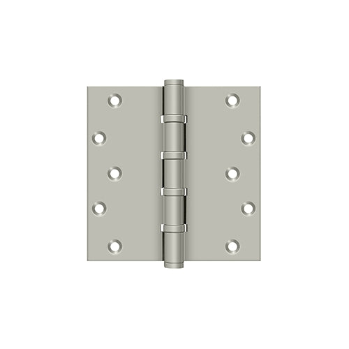 Solid brass commercial ball bearing hinge, 6"x6", square corner, full mortise, available in multiple finishes, 2 pack.
