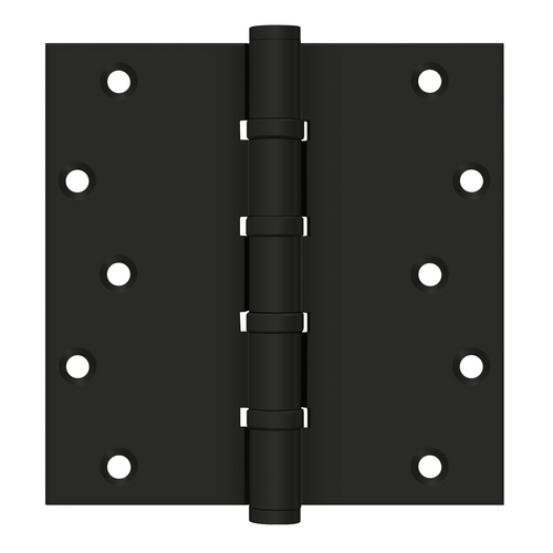 Solid brass commercial ball bearing hinge, 6"x6", square corner, full mortise, available in multiple finishes, 2 pack.