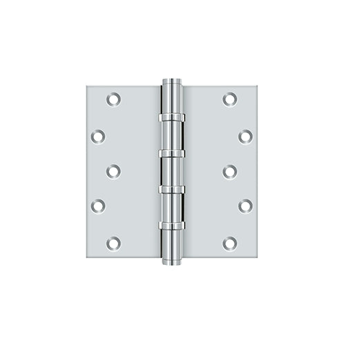 Solid brass commercial ball bearing hinge, 6x6 inches, square corner, full mortise, available in multiple finishes, 2 pack.