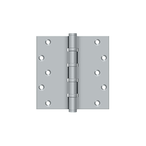 Solid brass 6x6 square corner ball bearing hinge with four bearings, designed for full mortise applications, available in multiple finishes.