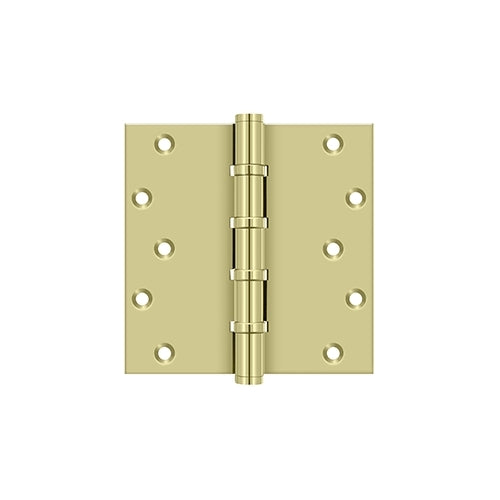 Solid brass commercial ball bearing hinge, 6" x 6", square corner, full mortise, available in multiple finishes, 2 pack.