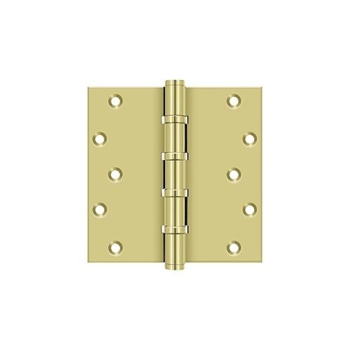 Solid brass commercial ball bearing hinge, 6" x 6", square corner, full mortise, available in multiple finishes, 2 pack.