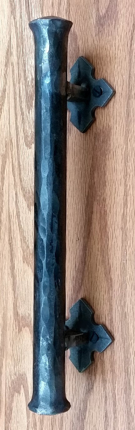 Barn Door Handle - Door Pull - Round Bar Distressed - 1" Dia. - Multiple Sizes and Finishes Available - Sold Individually