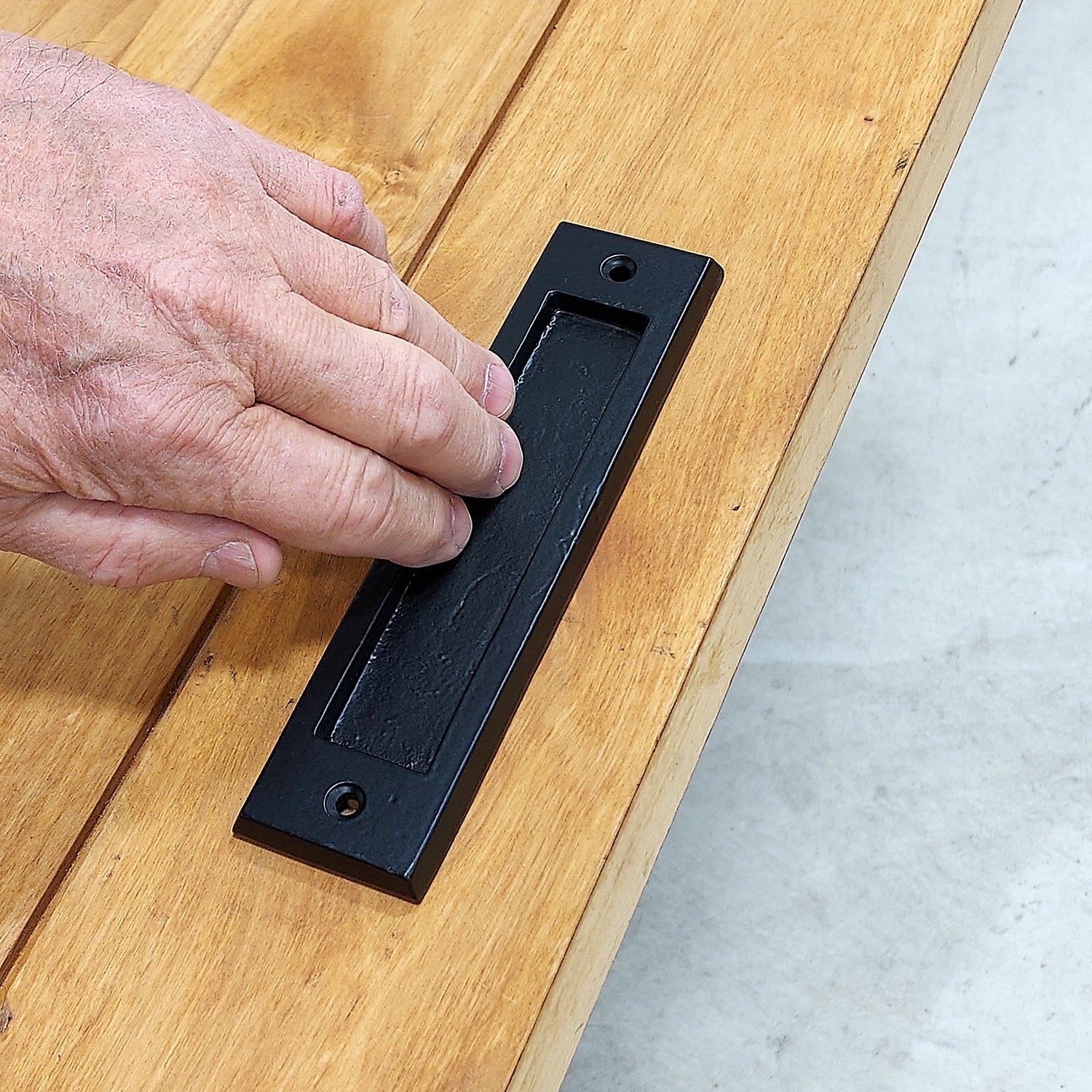 Flush Pull Barn Door Handle Handle -7 Inch - Sleek Modern Finger Pull Handle  - "Easy Mount"