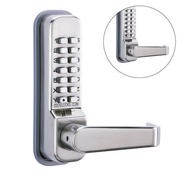 Gate Lock with Code - 400 Series Back to Back - Mechanical Medium Duty Tubular Latchbolt - Multiple Finishes Available - Sold Individually