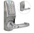 Gate Lock with Code - 5200 Series Back to Back - Electronic Heavy Duty Tubular Latchbolt - Brushed Finish - Multiple Cylinder Options Available - Sold Individually