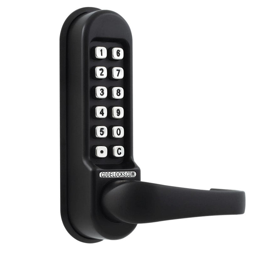 Heavy duty mechanical gate lock with keypad, tubular latchbolt, available in multiple finishes. Sold individually.