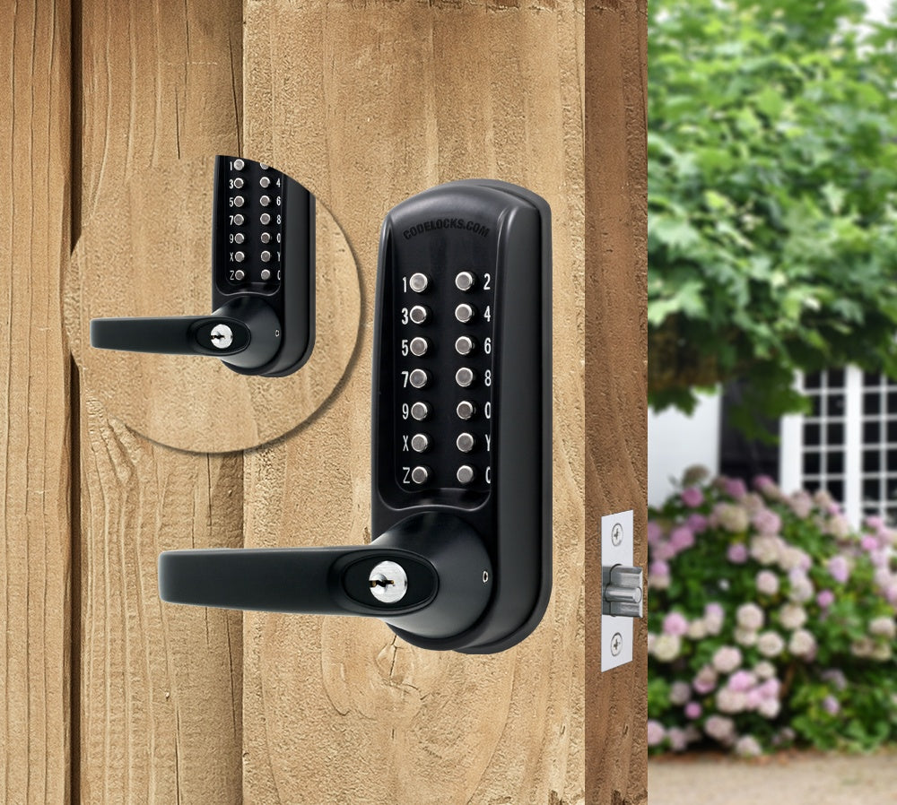 Gate Lock with Code - 600 Series Back to Back - Mechanical Heavy Duty Tubular Latchbolt - Quick Code Change - Multiple Finishes Available - Sold Individually