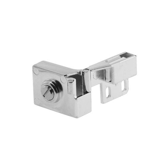 Large pocket inset glass door hinges in polished chrome, die-cast metal, sold in a 2 pack for durable installation.
