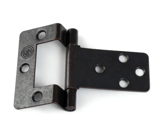 Bifold flat flush hinge for overlay doors, non-mortise, 2 inches, high-quality steel, available in multiple finishes.