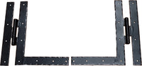 Hand-forged 9-inch HL hinges for gates and doors, sold in pairs, designed for durability and style.