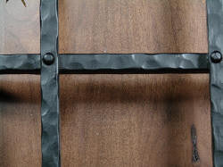 Premium curled tip door and gate grille, 12x20 inches, five bars, black powder coat finish, sold individually.