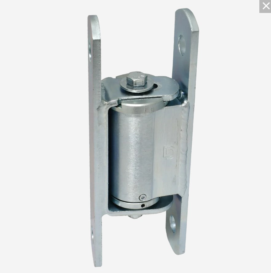 Heavy duty self-closing gate hinges for center mount, supporting up to 440 lbs with a durable zinc finish.