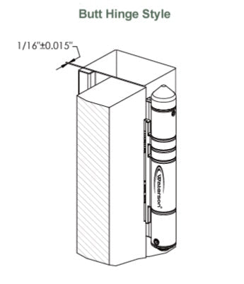Adjustable Gate Spring - Heavy Duty Self-Closing Gate Spring Hinges / Gate Closer - 4-1/2" Inch X 4-1/2" Inch - Butt Hinge With Weather Cap - 304 Stainless Steel - For 1-3/4" Inch Thick Doors Up To 150 Lbs. - 2 Pack