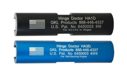 Hinge Doctor HA1D and HA3D commercial set for easy hinge installation and alignment in various applications.
