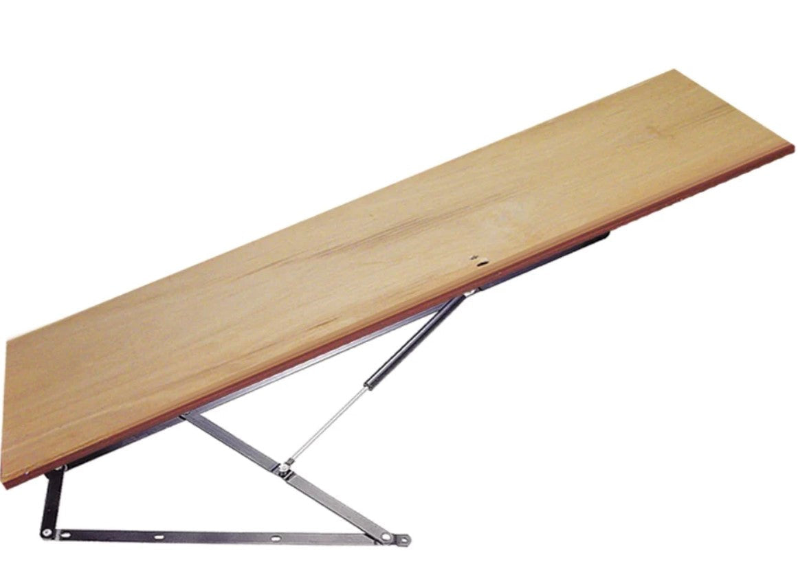 Hydraulic lift storage bed mechanism kit with adjustable sizes for easy access and space-saving solutions.