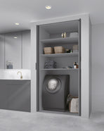 Inset Cabinet Pocket Door System - Soft Close - Maximum Door Weight 44 lbs - Multiple Sizes Available - Nickel Finish - Sold Individually