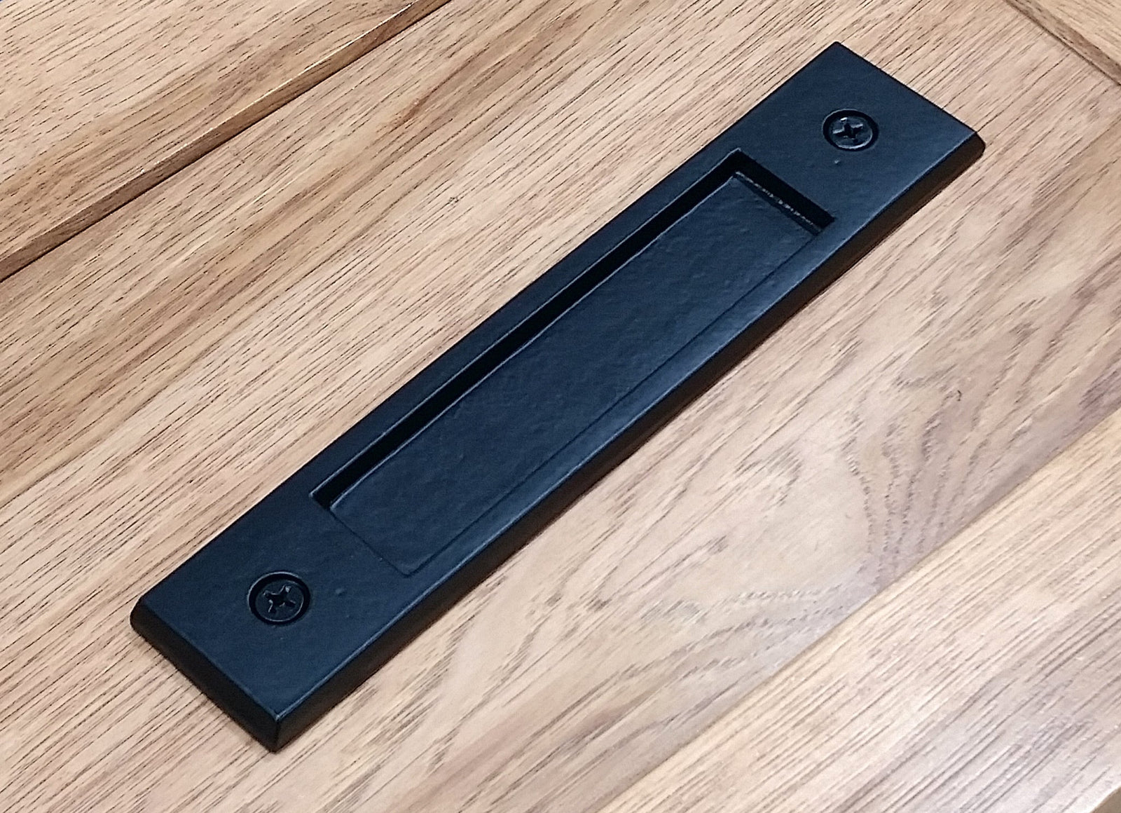 Large Flush Pull Barn Door Handle -Sleek Modern Finger Pull Handle  - "Easy Mount"