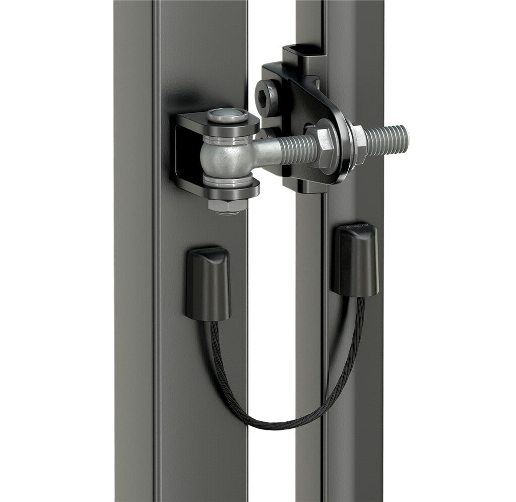 Locinox B-Safe gate safety device prevents detached gates from falling, suitable for gates up to 1,100 lbs.