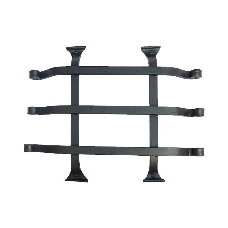 Door And Gate Grilles - Oversize Flat Bar Curled Tip Door And Gate Grille - 18" Inch X 14-1/4" Inch - 5 Bars - Multiple Finishes Available - Sold Individually