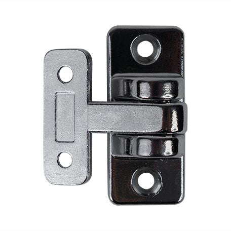 Economy zinc die-cast refrigeration hinge with a 5/16-inch offset and chrome finish, sold individually for easy installation.
