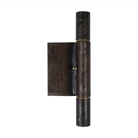 Steel weld-on rear door hinge for trucks and trailers, featuring a 1/4-inch offset, sold individually.