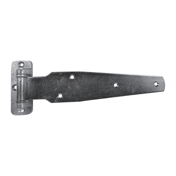 Heavy duty refrigeration hinge for cold storage, 14-1/2 inches, zinc plated, available in multiple offsets, sold individually.