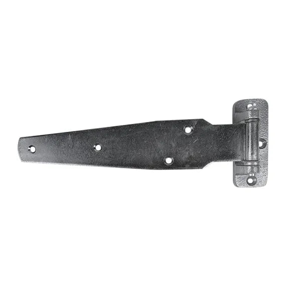 Heavy duty refrigeration hinge for cold storage, 14-1/2 inches, zinc plated, available in multiple offsets, sold individually.