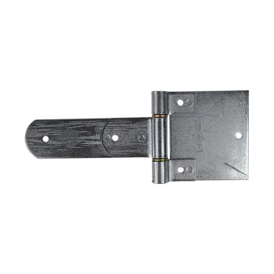 Zinc plated layered steel truck and trailer hinge with square corners, available in multiple sizes, sold individually.