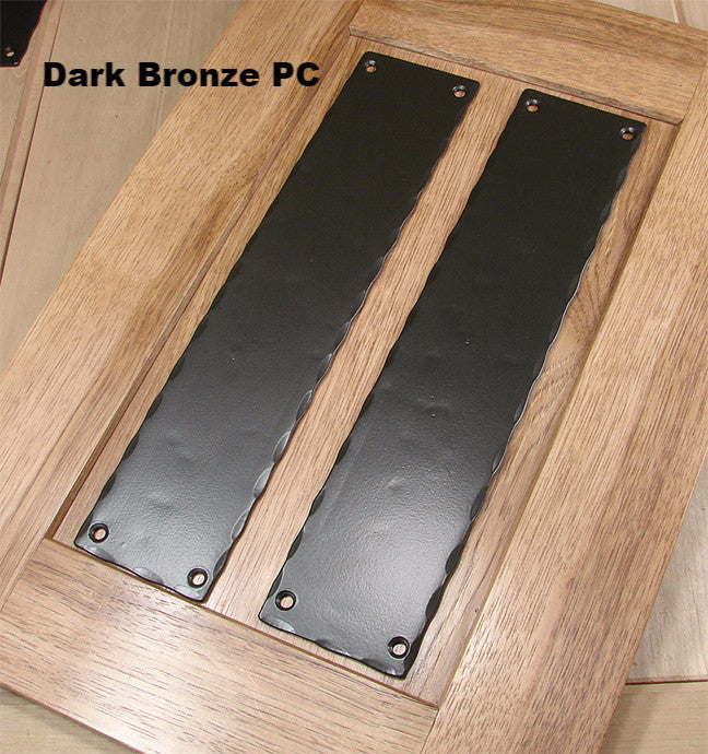 Rustic Push Plate with Hammered edges (3" x 14")